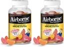 Vitamina C 750mg (por servicio) - Gaviotas de frutas surtidas (63 Cuenta en botella), Suplemento de apoyo sin gluten con vitaminas C E, selenio (Pack of 2)