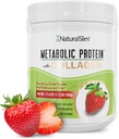 Polvo de proteína metabólica con Collagen, Whey Protein Powder Shake, Collagen hidrolizado con L-Glutamina para soporte metabólico, Digestión, Esquía, Conjuntos &amp; Muscle, Reemplazo de carne baja, 17.06 oz