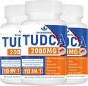 2000mg Tudca Liver Support Supplement, Tudca Bile Salt with Milk Thistle and Nac,180 cápsulas durante 90 días,Apoyo para el hígado, desintoxicación, sistema inmunológico