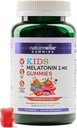 Niños de la naturaleza Melatonin Gummies 1 mg - Medicamentos libres, no-ábitos formando la ayuda al sueño para niños Edades 4 &amp; Arriba - Osos de Gummy saboreados de fresa - Vegan, Gluten Gratis, No-GMO - 60 Conde[2-Month Supply]