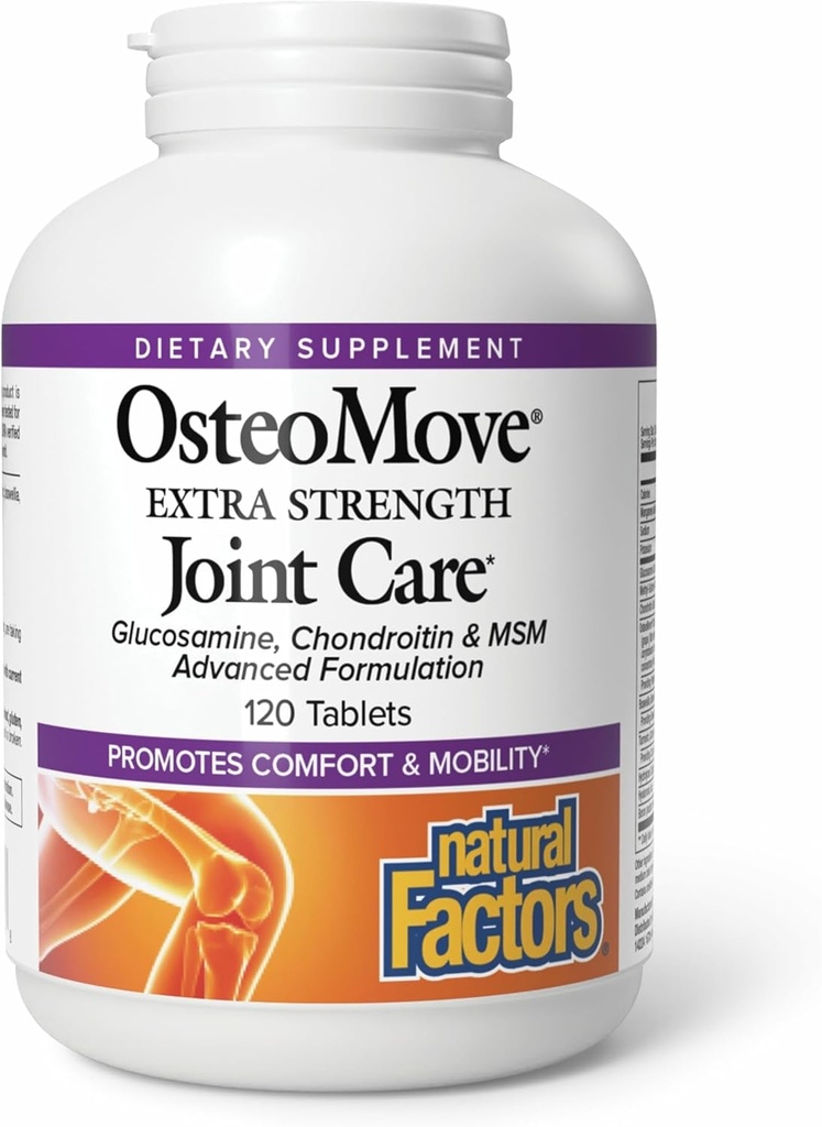 Factores naturales, OsteoMove Joint Care, Extra Strength Support for Joint and Bone Health, Non-GMO, 120 tabletas (60 porciones)