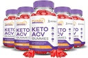 (5 Pack) Turbo Ripped Keto ACV Gummies Advanced Formula 1000MG Turbo Ripped Keto Gummies Apple Sider Vinegar Formulado con Pomegranate Beet Juice Powder B12 Vegan Non GMO 300 Gummys
