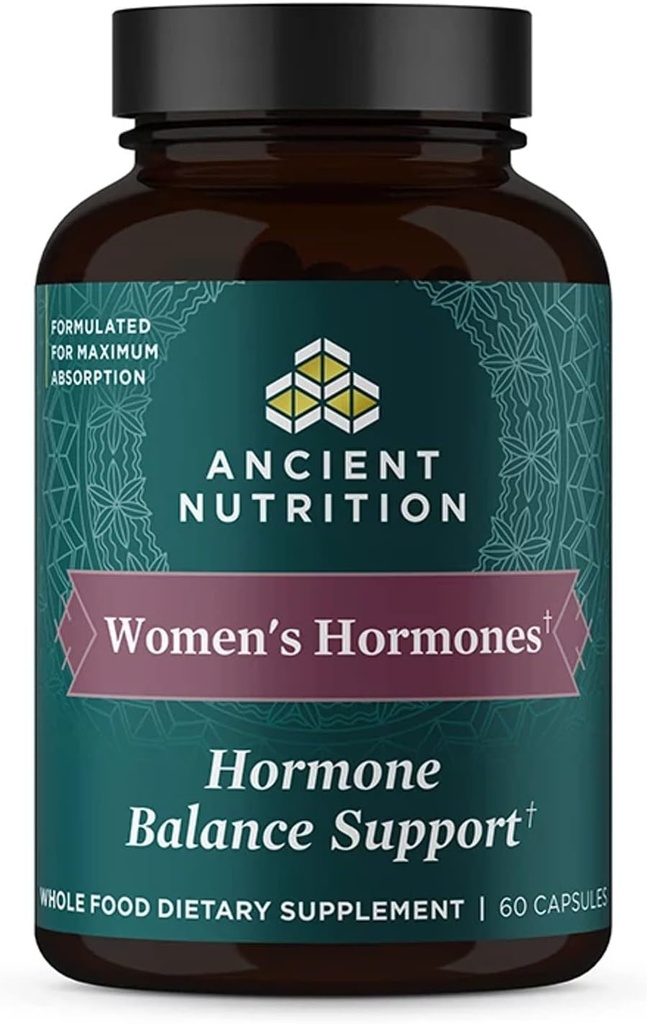 Antiguas hormonas de las mujeres de nutrición, ayuda a reducir estrés, ayuda a la energía, equilibrio hormonal, libre de gluten, paleo y Keto Friendly, 60 cápsulas