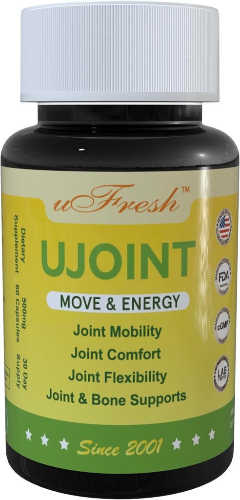 UJoint Move " Energy Joint Flexibility and Mobility Dietary Supplements, 30 Day Supply, 60 Capsules (1)