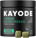 Canine NutriGreens - Vitaminas de Perro Natural " Probióticos para Perros. No Powder Messy. Incluye Spirulina, Kelp &amp; Antioxidante Berry Mix. 6-en-1 Suplementos de perros " Vitaminas Chews. Super Verdes para Perros.
