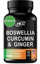 Boswellia Curcumin Ginger Extractos Suplemento - Fuertes 95% Curcuminoides Apoyo Natural Pills for Mobility & Flexibility – Boswelia Extra Strength con Curcumin Turmeric Suplemento de Ginger Orgánico
