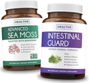 Intestinal Guard " Irish Sea Moss (2-Month Supply) Guard " Moss Fusion Bundle - Intestinal Guard (120 cápsulas) Potent Natural Formula and Organic Irish Sea Moss (120 cápsulas) Raw Vegan Supplement