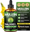 Mullein Drops for Lungs with Licorice " Astragalus, Respiratory " Immune Support, Lung Detox for Smokers Tincture, Mullein Leaf Extract for Lung Cleanse, Sugar " Alcohol-Free, 4 fl oz