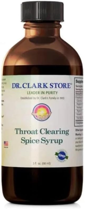 Dr. Clark Store Natural Cough Syrup – Herbal Sore Throat Relief, 3 Fl Oz, Soothing Cough Remedy