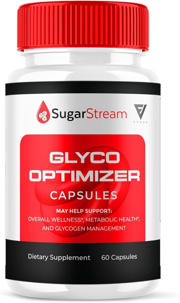 Sugar Stream Glyco Optimizer Capsules, SugarStream Advanced Glyco Optimizer and Blood Support Supplement, Sugar Stream Maximum Strength Glycogen Support Multivitamin Fórmula (60 cápsulas)