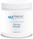 Mantenimiento metabólico Glycine Powder, 200g - Apoyo a la calma, Detoxificación del hígado, Producción de colágeno de salud conjunta - Suplemento de Aminoácidos