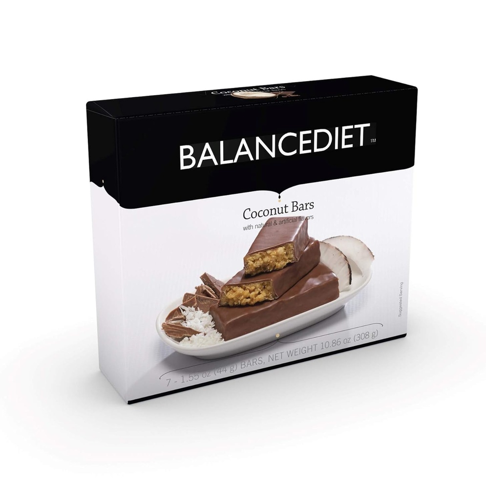 BalanceDietTM ← Protein Bar Silencioso 15g de Protein Silencio Bajo Carb Silencio 7 Bar Box (Coco Crunch)