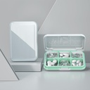 Pill Box Caja impermeable para el viaje Pill Case Portable Daily Pill Container Pill Holder Purse 6 Compartments Pocket Compact Medicine Organizer for Vitamin,Fish Oils,Supplements,Medication (Large White)