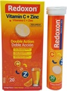 Redoxón saboreado naranja Efervescente vitamina C Tabletas con zinc 20 ct