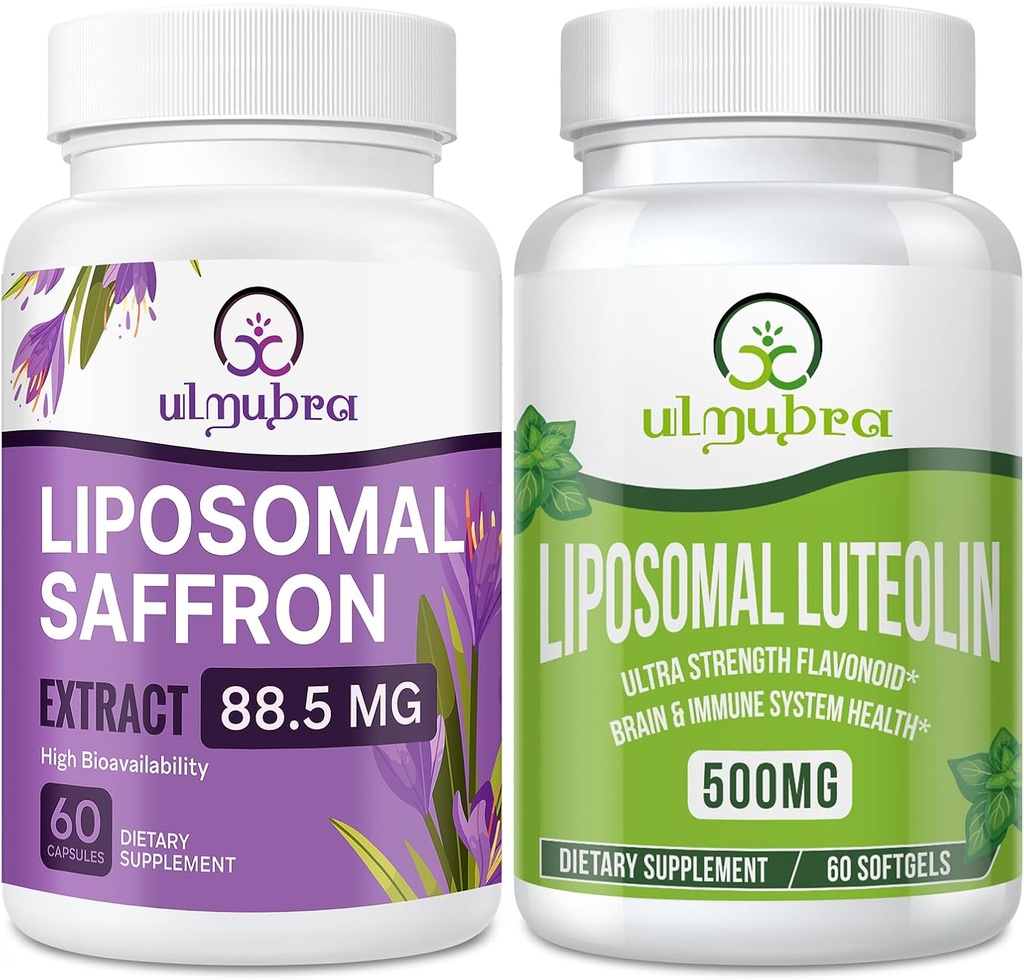 Suplementos de Safrón Liposómico 88,5 mg con Luteolina 500 mg