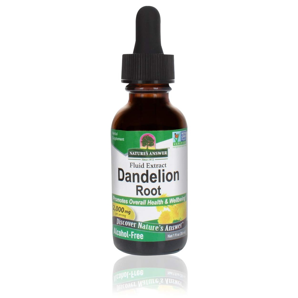 Respuesta de la Naturaleza Alcohol Free Dandelion Root Extract 1 Fluid Ounce ← Promueve la Wellness general Silencio No MMO Silencioso Libre Silencio Hecho en Estados Unidos