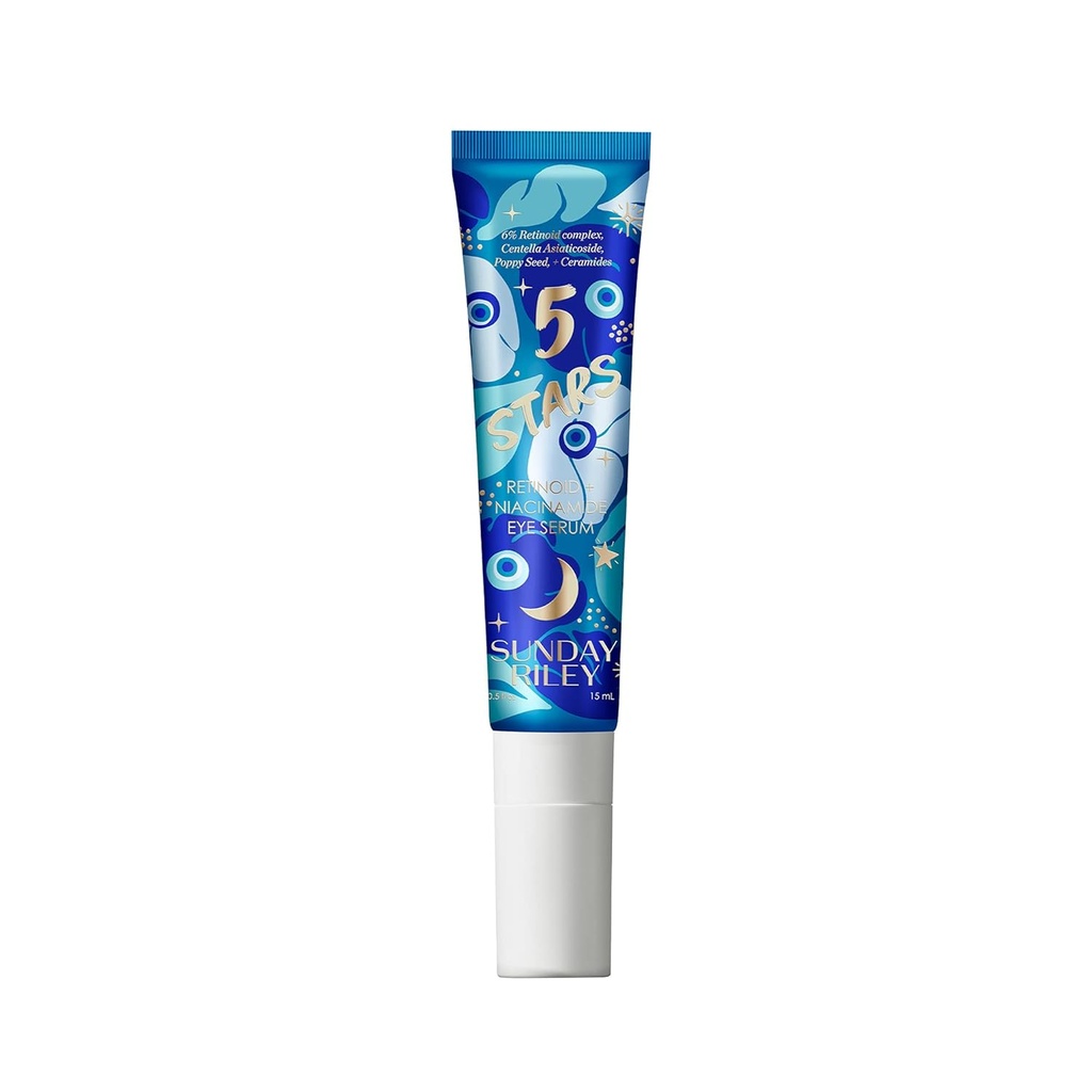 Sunday Riley 5 Stars Retinol + Niacinamide Anti Aging Eye Serum Dark Circles and Wrinkle Eye Cream