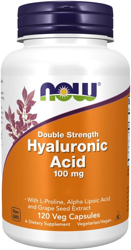 AHORA Ácido Hialurónico 100mg,120 Capsules de Veg