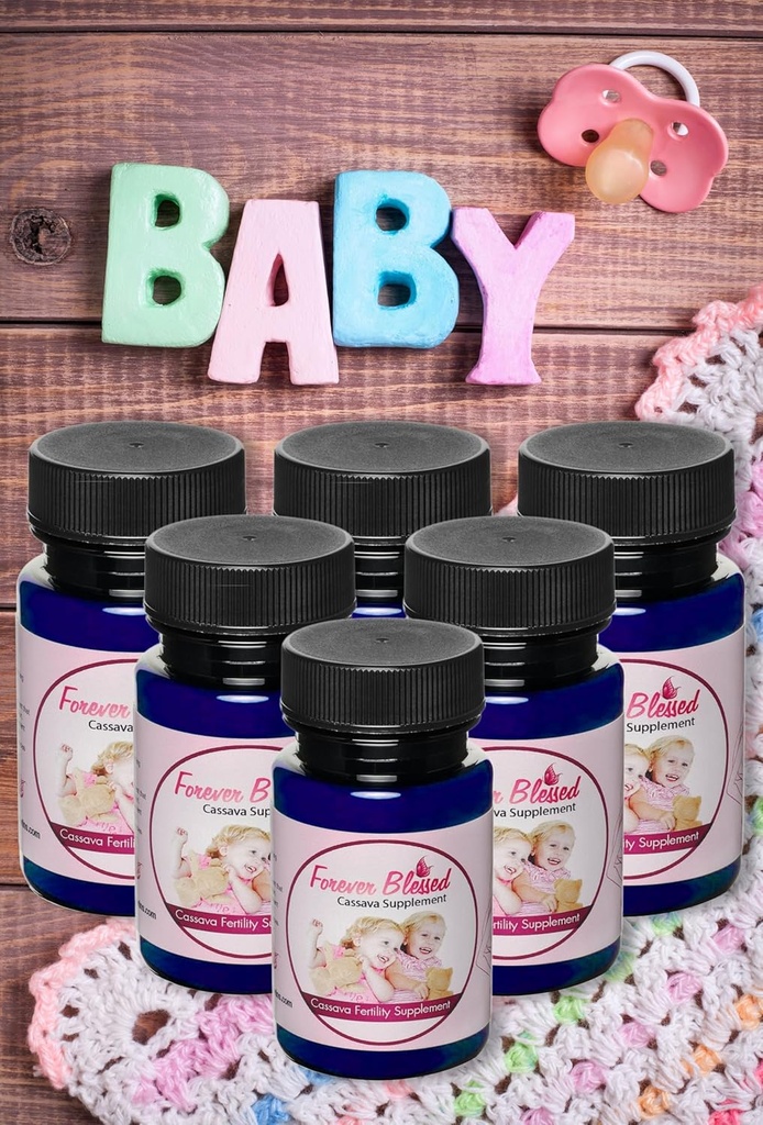 (6 Month Supply) Cassava Root - Suplemento de fertilidad para gemelos - Vitamina para un embarazo natural