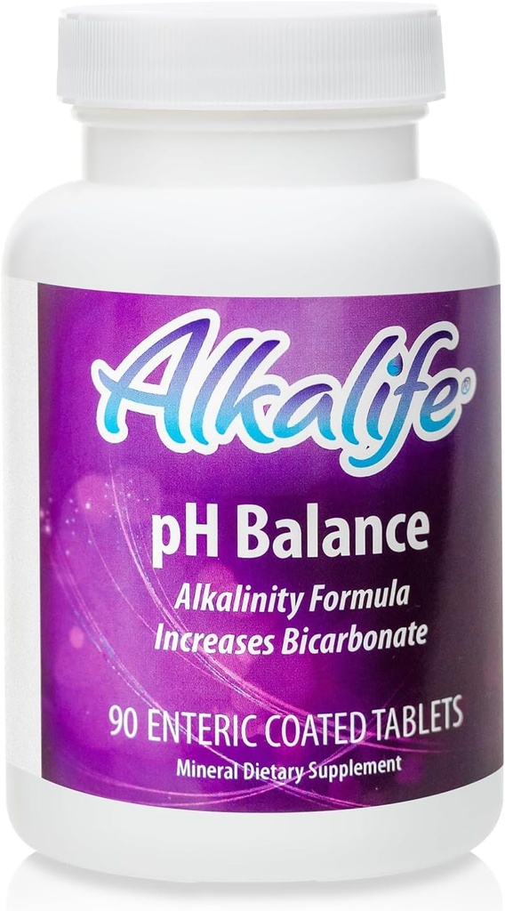 Alkalife pH Balance Pills | The First Patented Alkaline Sodium & Potassium Bicarbonate Supplement | Neutralize Acid, Balance pH, Immune Support, Peak Performance, Detox – 90 Tablets