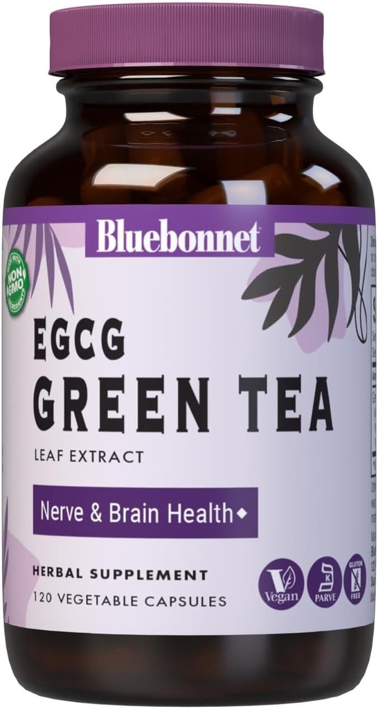 BlueBonnet EGCG Green Tea Leaf Extracto Suplemento, 120 Conde