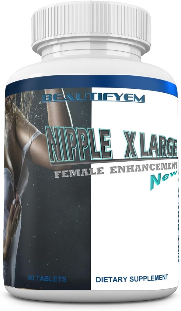 Nipple X-Large Obtenga más grandes, más completos, más firmes pezones y pechos curvados. Suplemento de ampliación del pezón y la mama. 60 cuadros