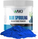 AKI E18 Grade Blue Spirulina Powder Pack – Ultra Concentrated Phycocyanin Superfood – Deep Blue, Vegan & Non-GMO – Ideal para Smoothies, Ice Cream, Yogurt o Pastries – 2oz/57g