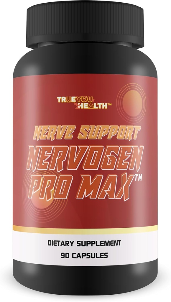 Nerve Support Nervogen Pro Max - Premium Nerve Health Support Fórmula - Soporte Reducción de la hinchazón para ayudar a calmar el trastorno nervioso - Vitamina C, Vitamina D, Turmérica - Promover flujo de sangre óptimo