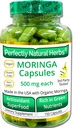 150 Moringa Capsules Made With USDA Certified Organic Moringa Leaf Powder, Peso neto de 500 mg por cápsula