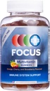 Focus Multivitamin Gummies ¦ Flavored Vitamin Supplement ¦ Boost Energy Levels ¦ Apoyo general Salud Silencio Daily Dietary Vitamin TEN 90 Ct, 45 Day Supply