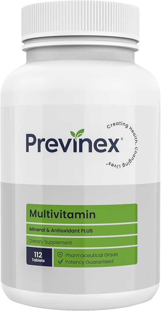 Multivitamina, Mineral & Antioxidante Plus - Multivitamina para Mujeres Hombres con Nutrientes Vitales, Vitamina C &amp; Vitamina D &amp; Vitamina E, 112 Tabletas