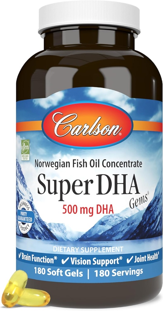 Laboratorios Carlson - Super DHA 500 mg. - 180 Softgels