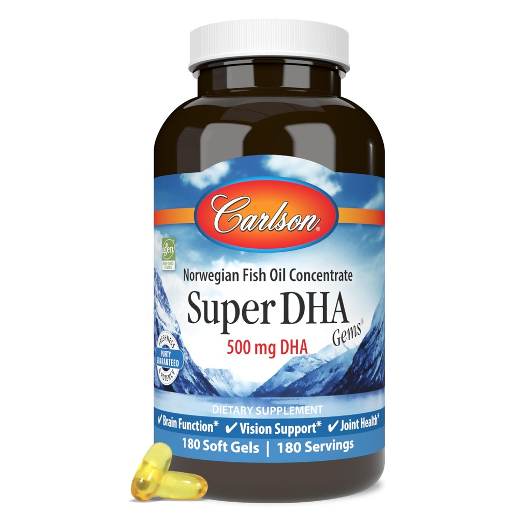 Laboratorios Carlson - Super DHA 500 mg. - 180 Softgels