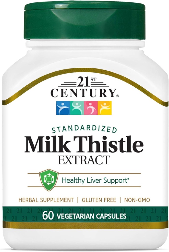 21st Century Vitamins Thistle Extract Veg Capsules, 60 Cuenta (21338)