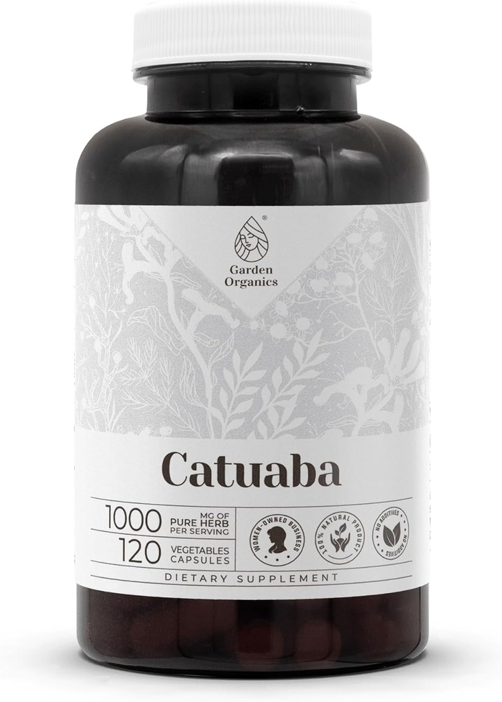 Catuaba 120 cápsulas TENIDO Suplementos dietéticos herbarios de alta potencia TENIDO con cápsulas vegetales y catuaba (Trichilia catigua, Erythroxylum vacciniifolium) Barco seco (120 Conde)