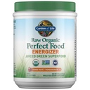 Jardín de la vida crudo orgánico perfecto alimento Energizante Juiced Green Superfood Powder - Yerba Mate Pomegranate, 30 Servings, Green Superfood Powder " Probiotics, Gluten Free Whole Food Greens Suplementos
