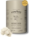 COWBOY COLOSTRUM Powder - Bovine Colostrum Powder for Women &amp; Hombre - First Day Milking Whole Colostrum - Grass Fed Colostrum Supplement for Gut Health, Immunity, Skin & Hair (Unflavored, 40 Servings)