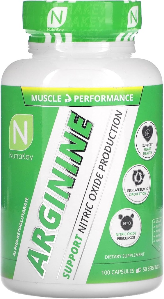 NutraKey Arginine 500mg, 100 Conde