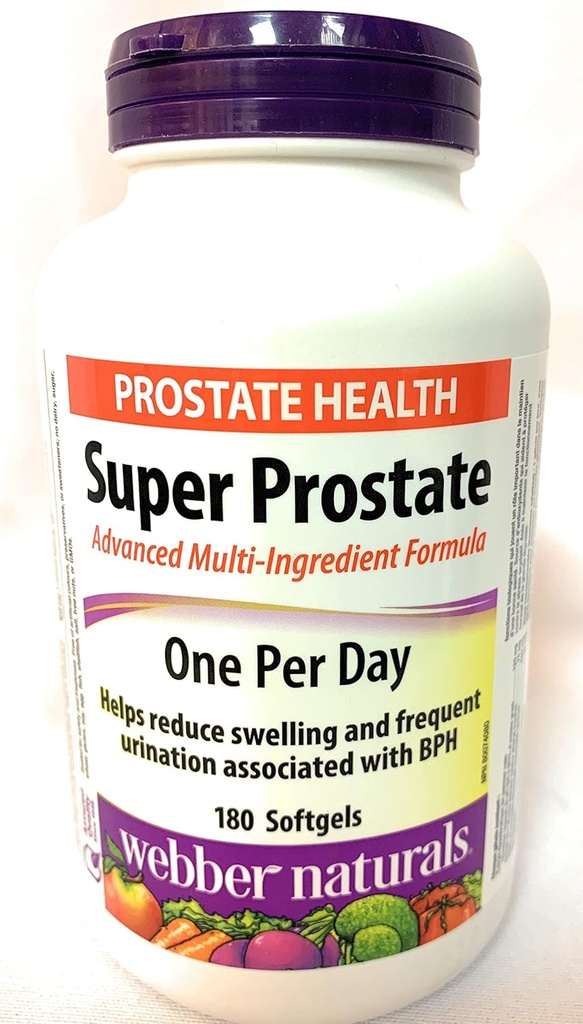 Webber Naturals Super Prostate Uno por día, 180 softgels
