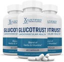 Laboratorios justificados (3 Pack Glucotrust Advanced Formula Supplement Pills 180 Capsules