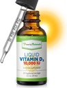 Power By Naturals Vitamina D3 Liquid Drops 10000 IU - High-Potency Vitamin D3 for Adult Bone Strength &amp; Immune Support - Gluten-Free, Non-GMO, Sugar-Free Vitamina - Orange Flavor, 1 fl Oz (30 Servings)