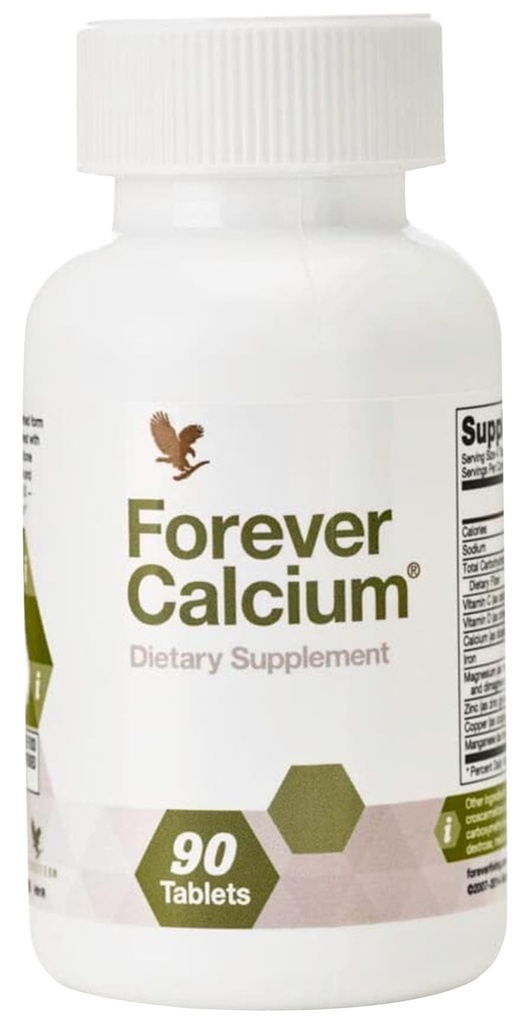 Forever Living - Forever Calcium® - Optimal Bone Health Support - Gluten-Free - Di-Calcium Malate Blend, Vitamin D, Magnesium, and Zinc - 90 Tablets
