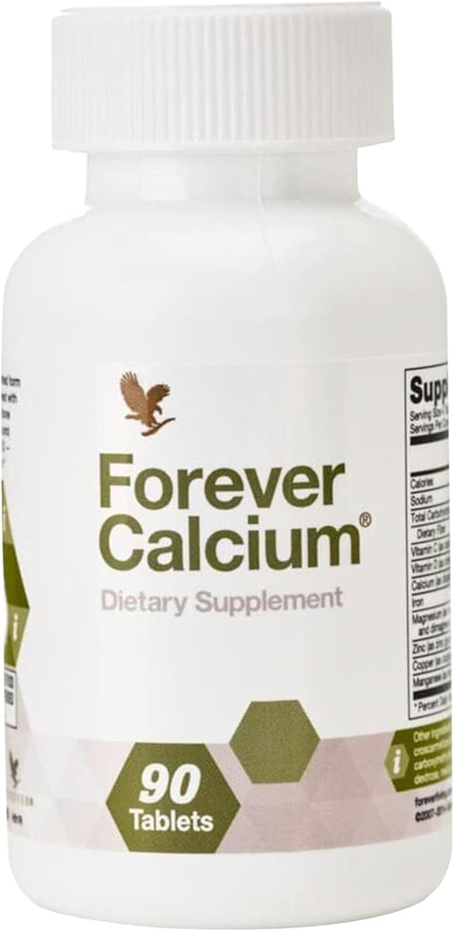 Forever Living - Forever Calcium® - Soporte de salud óptima - Gluten-Free - Di-Calcium Malate Blend, Vitamina D, Magnesio y Zinc - 90 Tablets