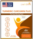 Live To Shine Turmeric Curcumin Topical Patches for Hombre and Women - 30 Days Supply - USA Made