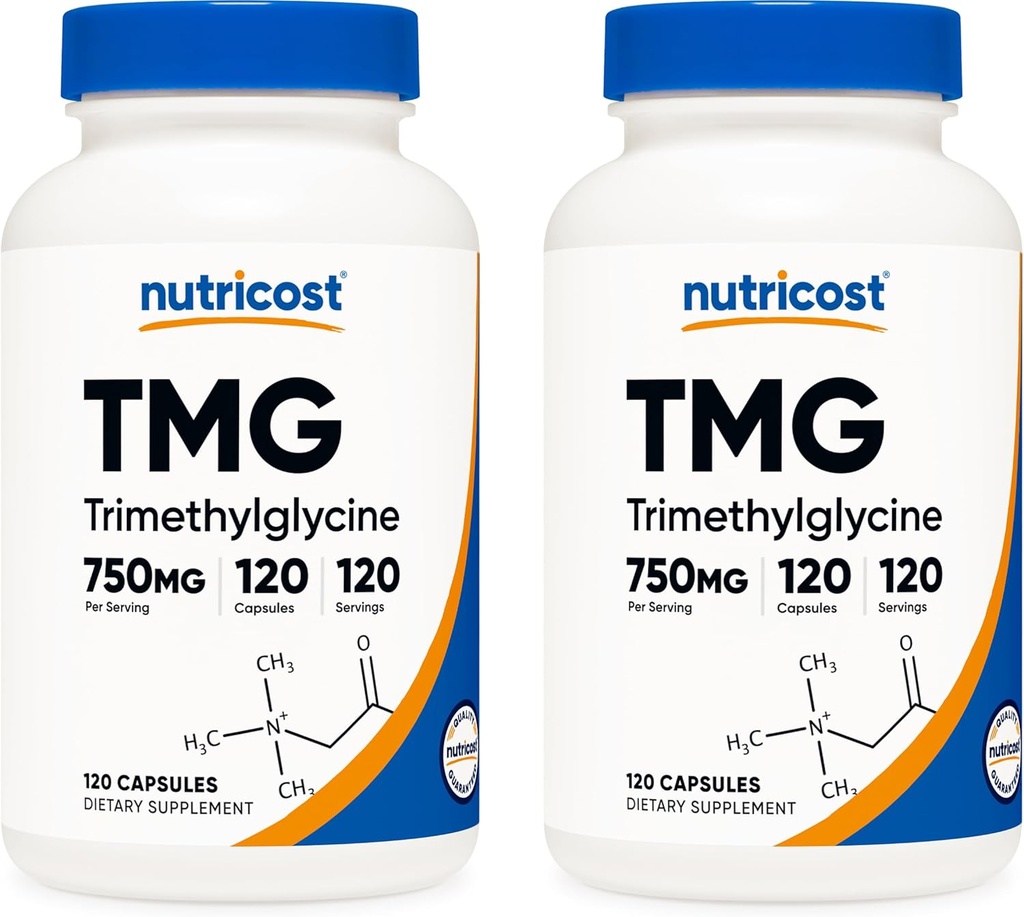 Nutricost TMG 750mg, 120 Capsules (2 Botellas)