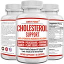 Cholesterol Lowering Supplement That Works, Supports Lower High Cholesterol, Triglyceride, LDL & Raise HDL Naturally, Heart Healthy Natural Capsules with Garlic, Plant Sterols, Niacin, Guggul, 60 Ct