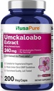 NusaPure Umckaloabo 4:1 Extracto, 60 mg Equivalente a 240 mg Veggie Caps 200 Conde (No-GMO, Vegan)