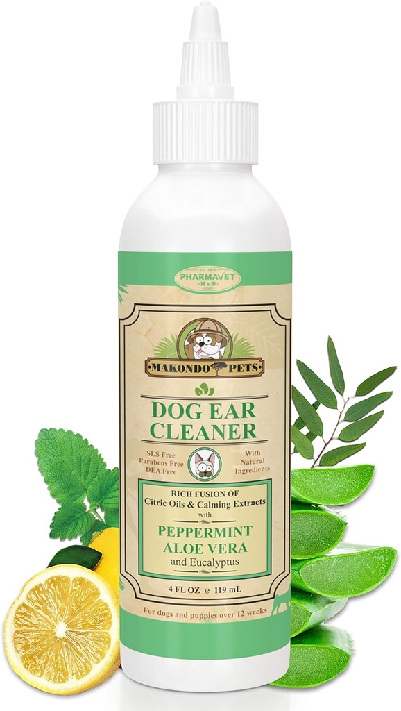 Limpiador de oído de perro Solución con Aroma de menta Silencio Sus extractos naturales ayudas en los ácaros del perro Tratamiento mediante la eliminación de la cera, los escombros " Odor  durable Perro Lavado de oído / ético gato Ear gotas limpiadoras 
