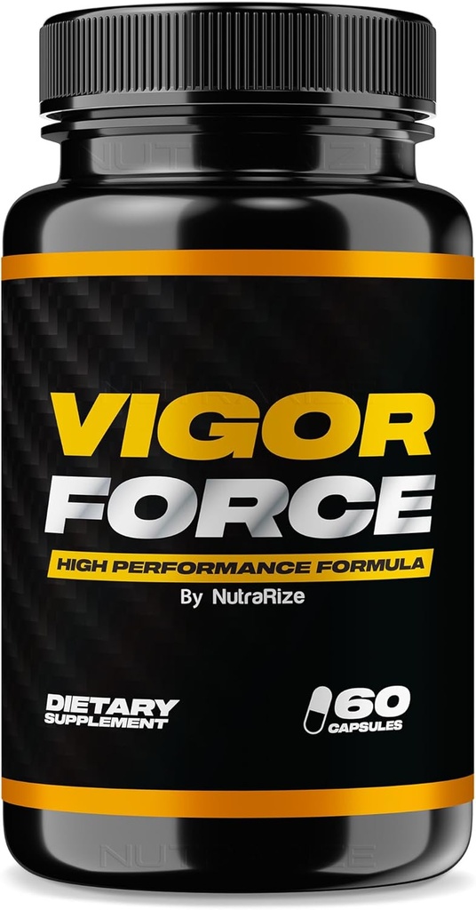NutraRize Vigor Force for Men, High Performance Male Capsules, All Natural Dietary Supplement for General Health and Wellness, Official Pills 50 Review (60 Capsules)