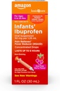 Suspensión Oral Ibuprofeno, 50 mg/1.25 mL, gotas concentradas de Berry Flavor, sin tinte, 1 fl oz (Pack of 1)